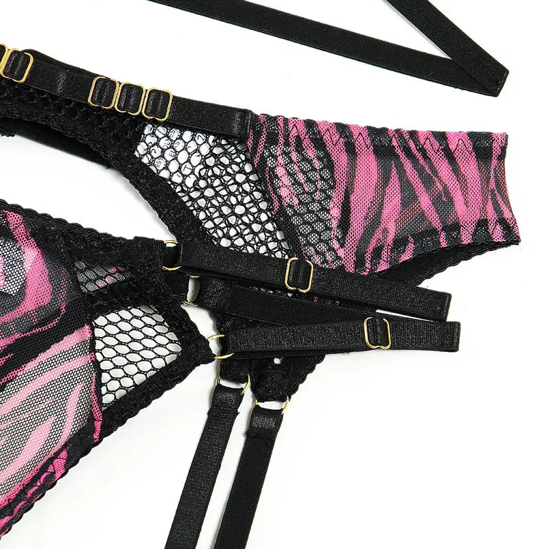 Delicate Luxury Zebra Lingerie Set