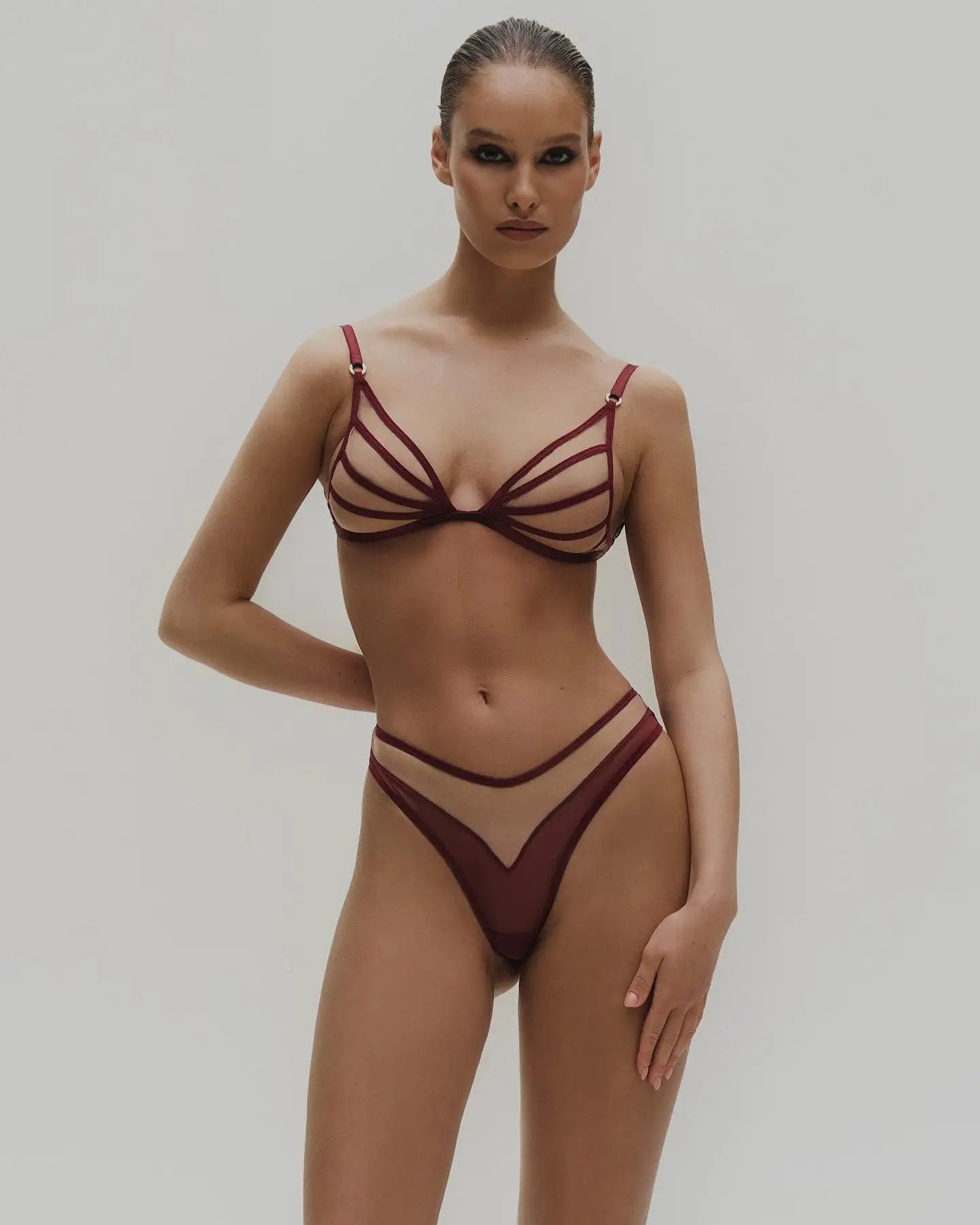 Sensual Nude Lingerie Set