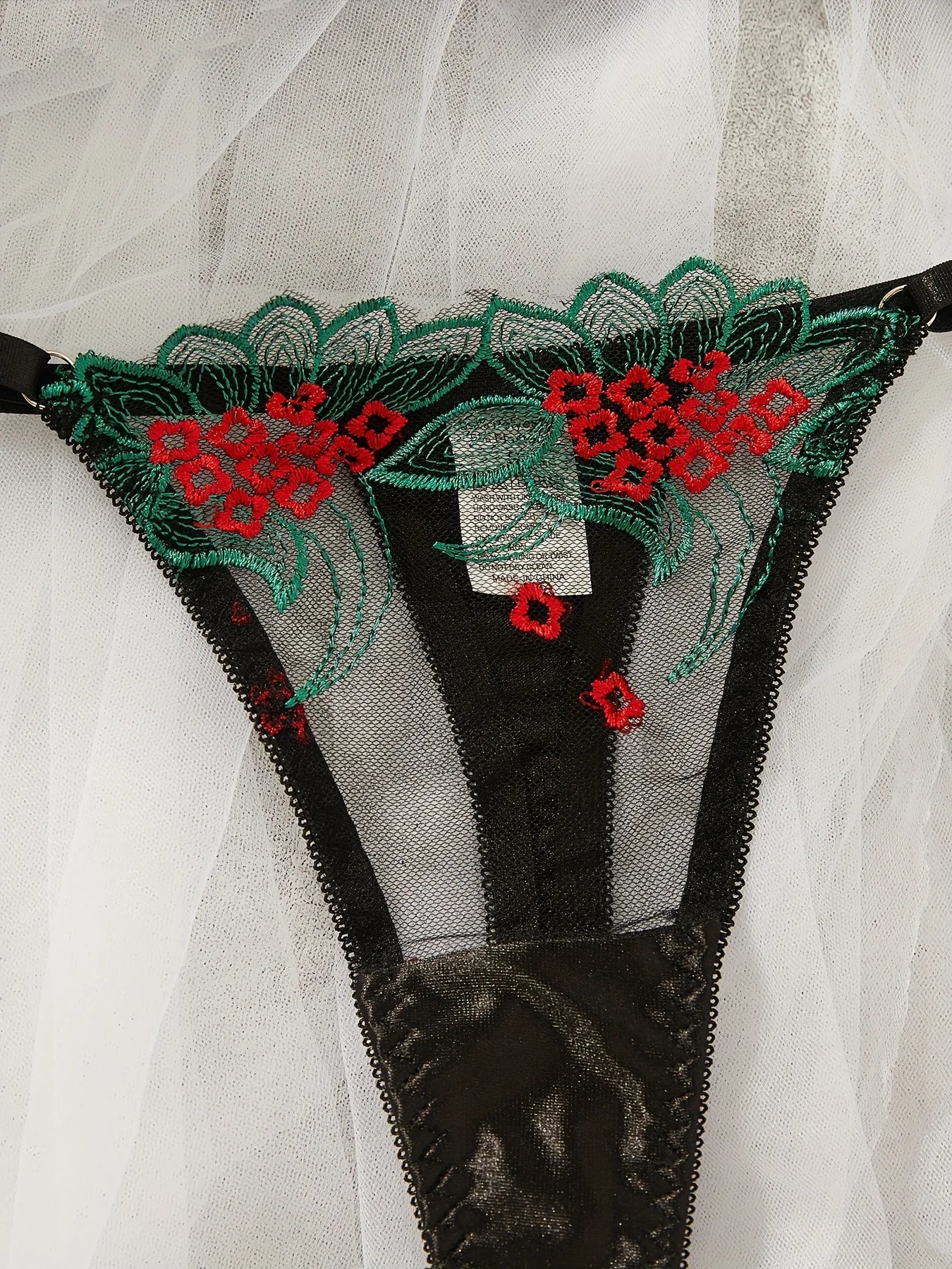 Fancy Floral Lace Bra Set