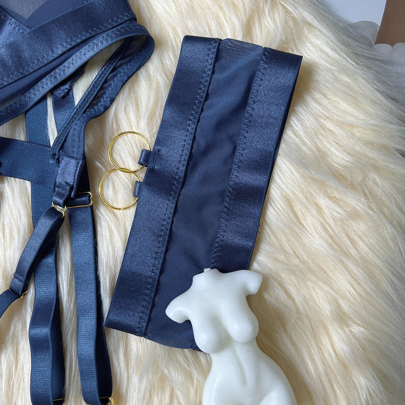 Sexy Navy Blue Lingerie Set